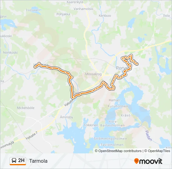 2H Bus Line Map