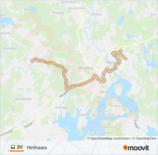2H Bus Line Map
