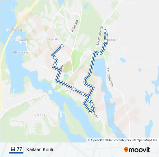 77 Bus Line Map
