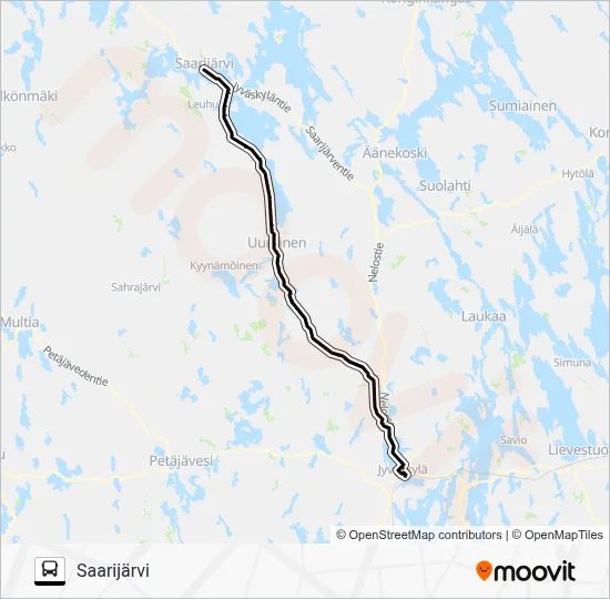 JYVASKYLA UURAINEN SAARIJARVI Route Schedules Stops Maps JYVASKYLA UURAINEN SAARIJARVI Route Schedules Stops Maps