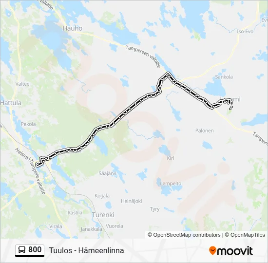 800 Bus Line Map
