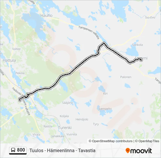 800 Bus Line Map