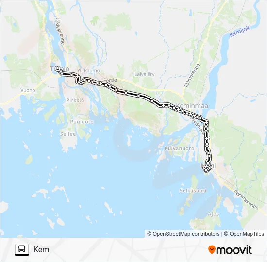 TORNIO KEMI Reitti: Aikataulut, pysäkit ja kartat – Kemi (päivitetty)