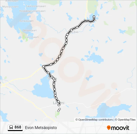 868 Bus Line Map