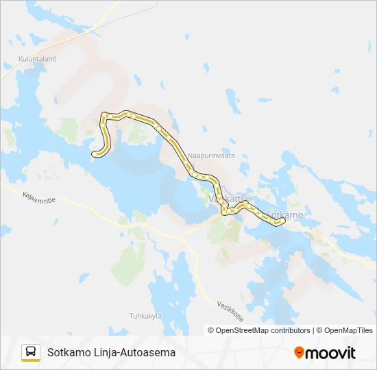 POHJAVAARA AP Bus Line Map