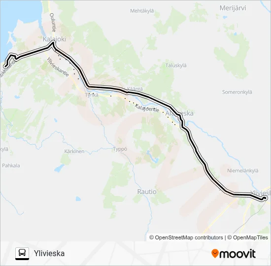 HIEKKAS RK T KALAJOKI YLIVIESKA Reitti Aikataulut Pys kit Ja Kartat 