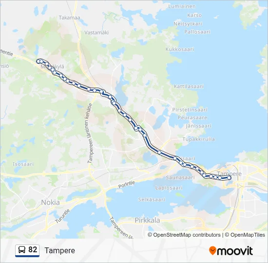 82 Route: Schedules, Stops & Maps - Tampere (Updated)
