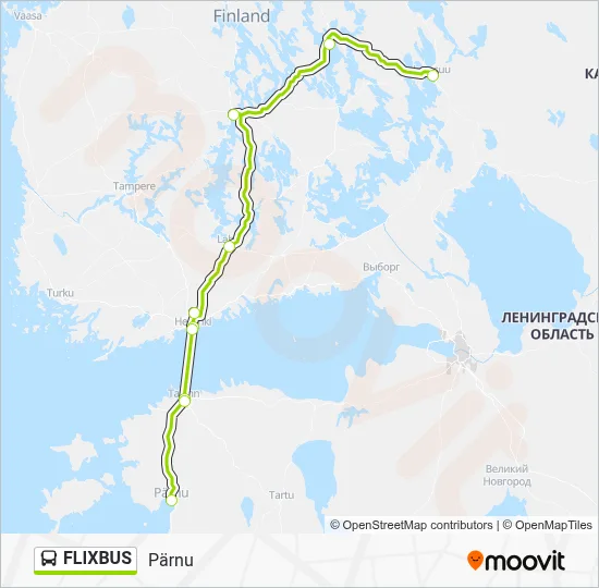 Flixbus Rout Map FLIXBUS Route: Schedules, Stops & Maps - Pärnu (Updated)
