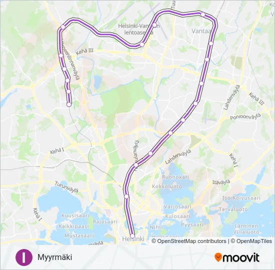 I Train Line Map