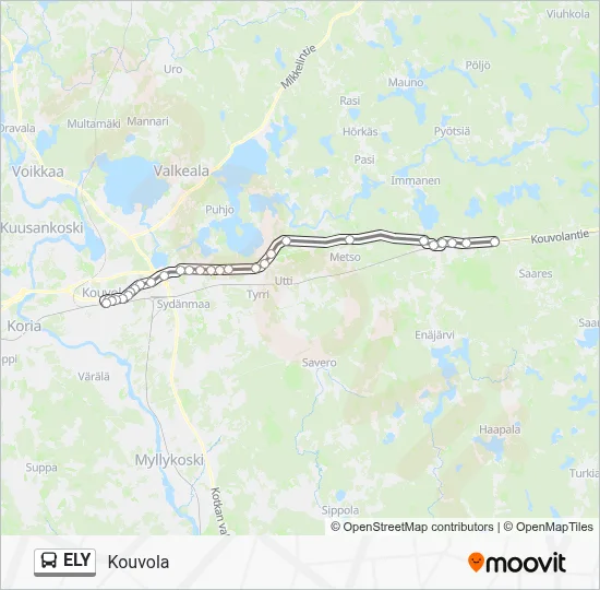ELY Bus Line Map