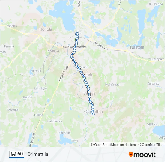 60 Bus Line Map