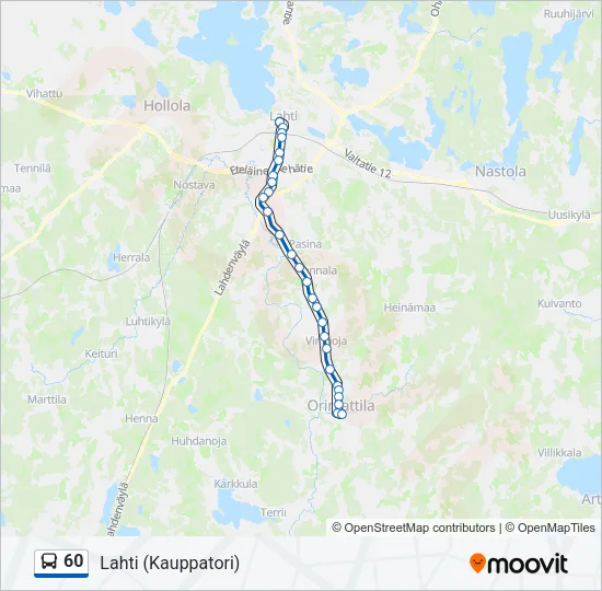 60 Bus Line Map