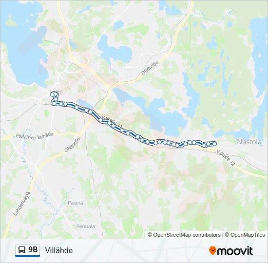 9B Bus Line Map