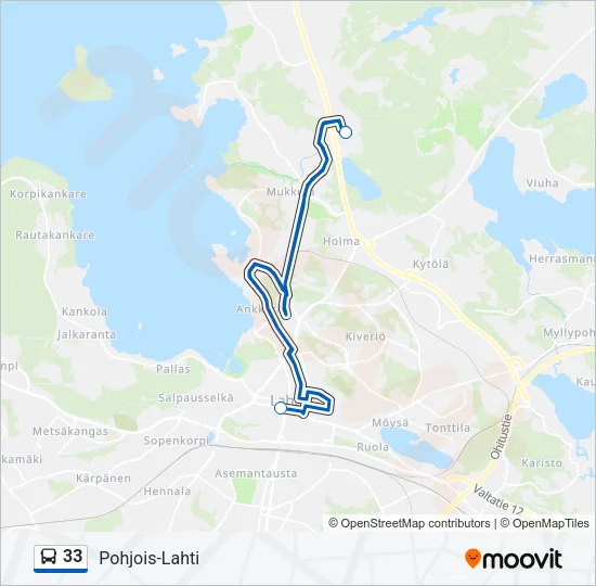 33 Bus Line Map