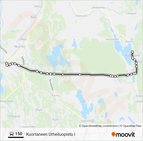 150 Bus Line Map