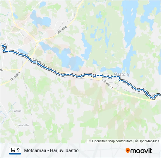 9 Bus Line Map