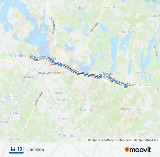 10 Bus Line Map
