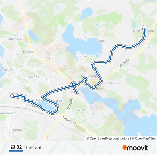32 Bus Line Map