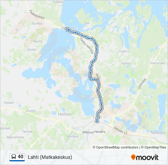 40 Bus Line Map