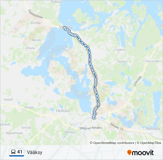 41 Bus Line Map