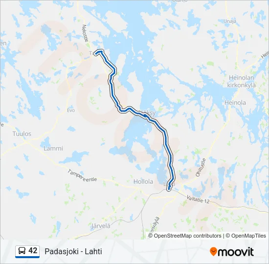 42 Bus Line Map