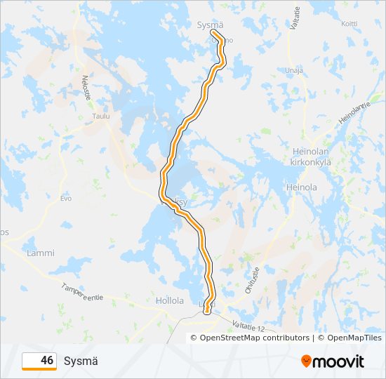 46 Route: Schedules, Stops & Maps - Sysmä (Updated)