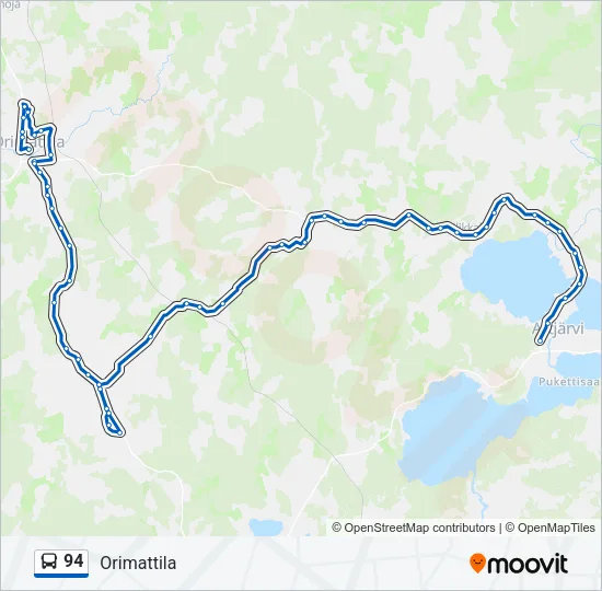 94 Bus Line Map