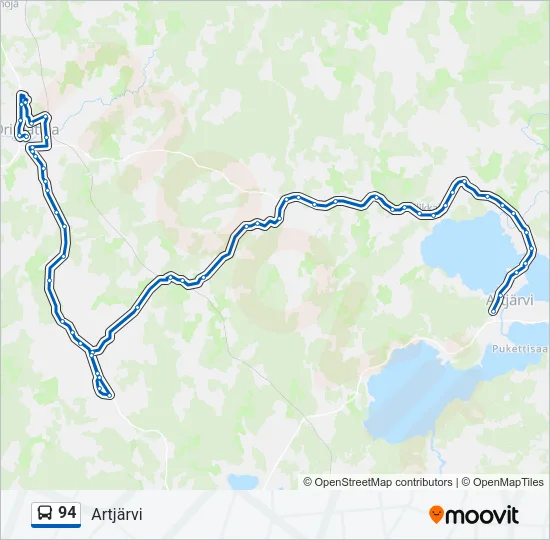 94 Bus Line Map