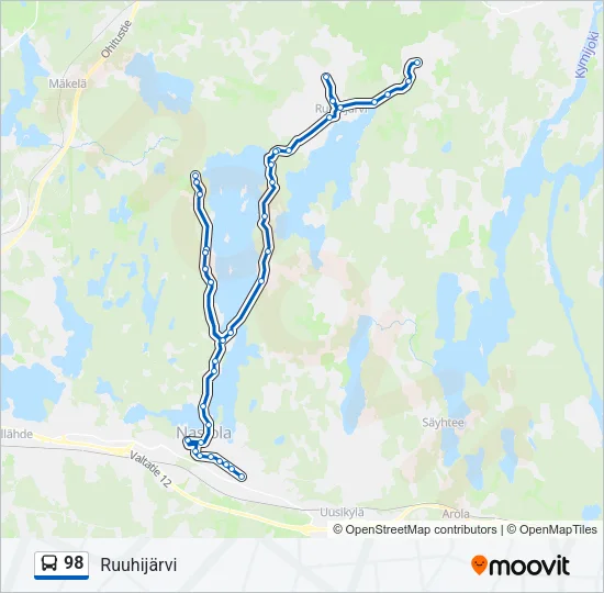 98 Bus Line Map