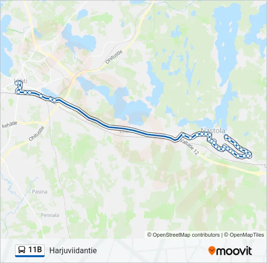 11B Bus Line Map