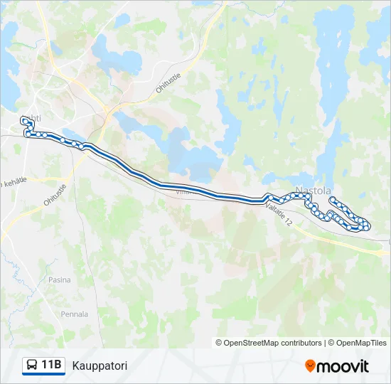 11B Bus Line Map