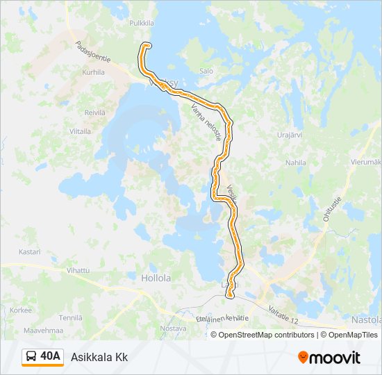 40A bus Line Map