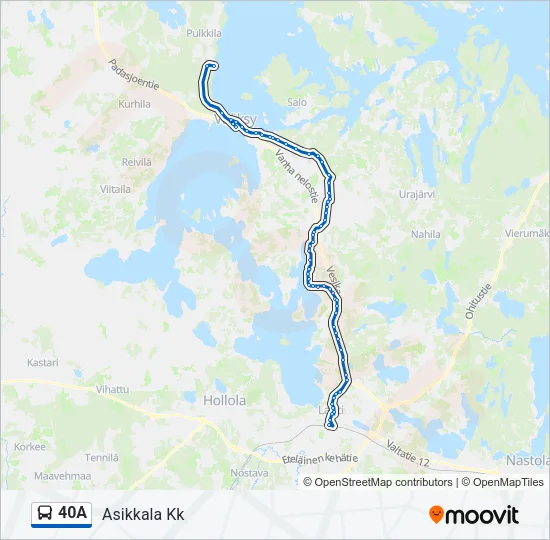 40A Bus Line Map