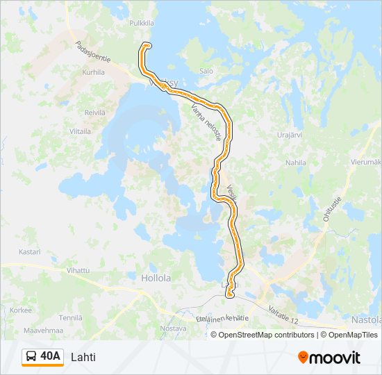 40A bus Line Map