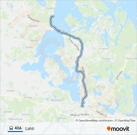 40A Bus Line Map