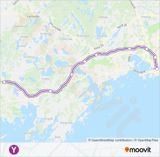 Y Train Line Map