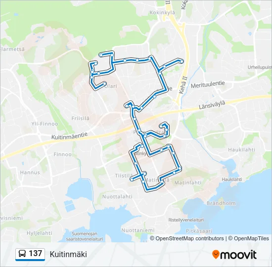 137 Bus Line Map