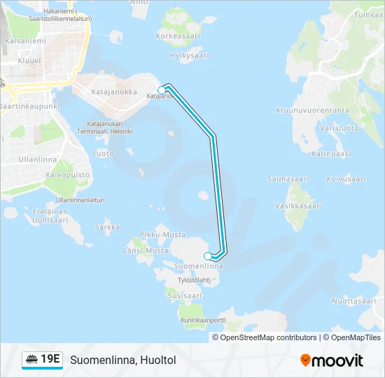 19E Ferry Line Map