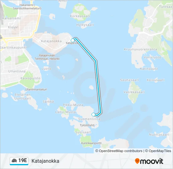 19E Ferry Line Map
