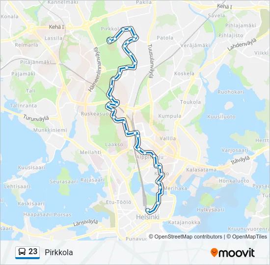 23 Bus Line Map