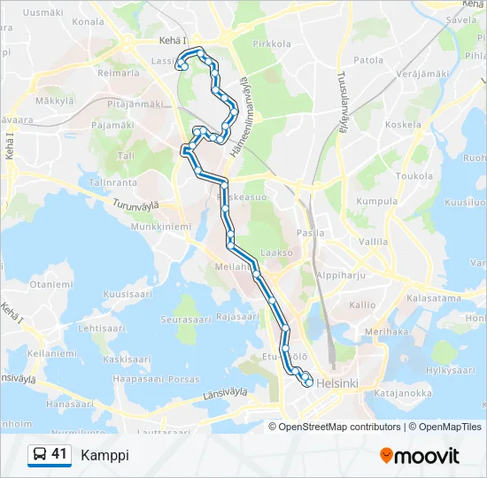 41 Bus Line Map