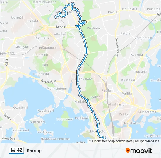 42 Bus Line Map