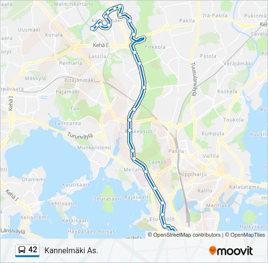 42 Bus Line Map