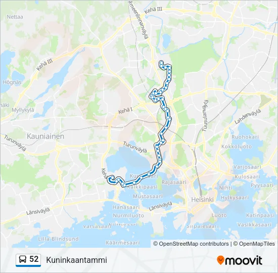 52 Bus Line Map