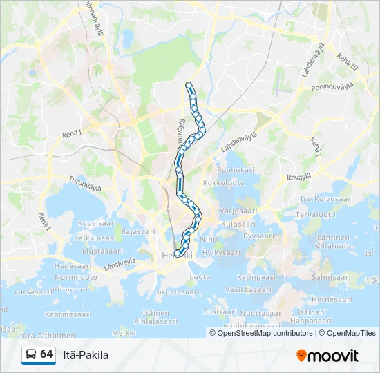 64 Bus Line Map