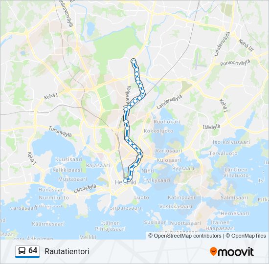 64 Bus Line Map
