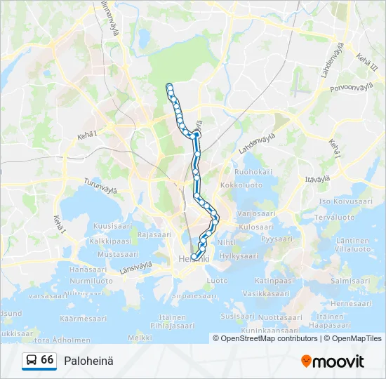 66 Bus Line Map
