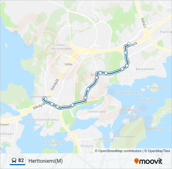82 Bus Line Map