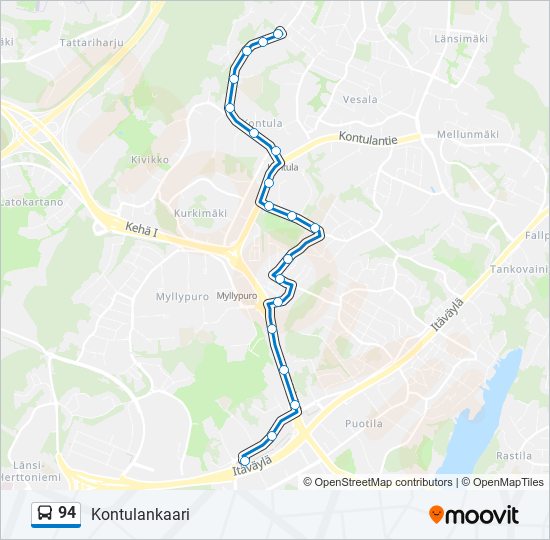 94 bus Line Map