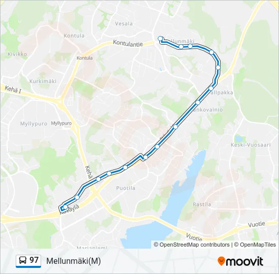 97 Bus Line Map